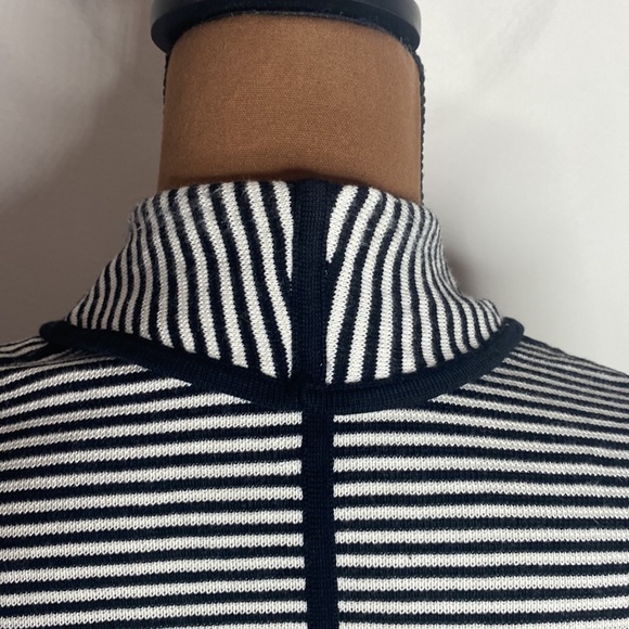 Talbots striped open front shawl collar relaxed sweater cardigan size Mp - Picture 6 of 14